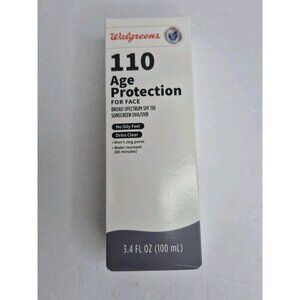 Walgreens Age Protection SPF 110 Face Sunscreen 3.4 oz Exp. 2027